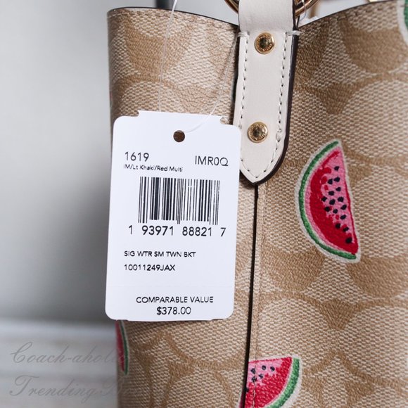 NWT Coach Small Town Bucket in Signature Canvas - Picture 5 of 10